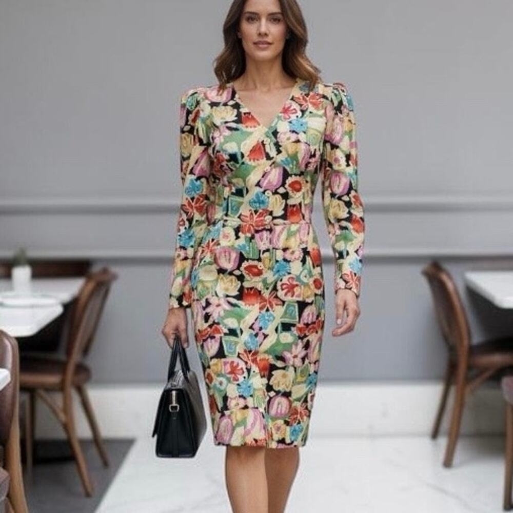 Vintage 1980s Pat Argenti Dress Midi length size 12